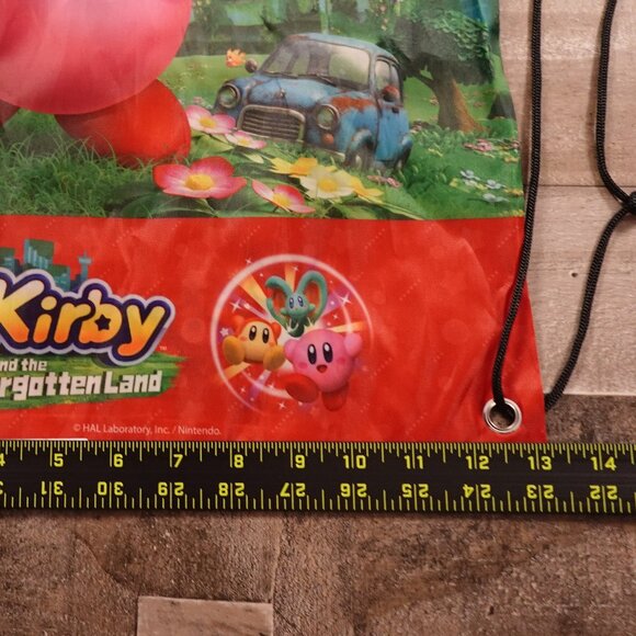 Kirby and the Forgotten Land Nintendo Switch Drawstring Bag 16"x13" - Picture 6 of 6